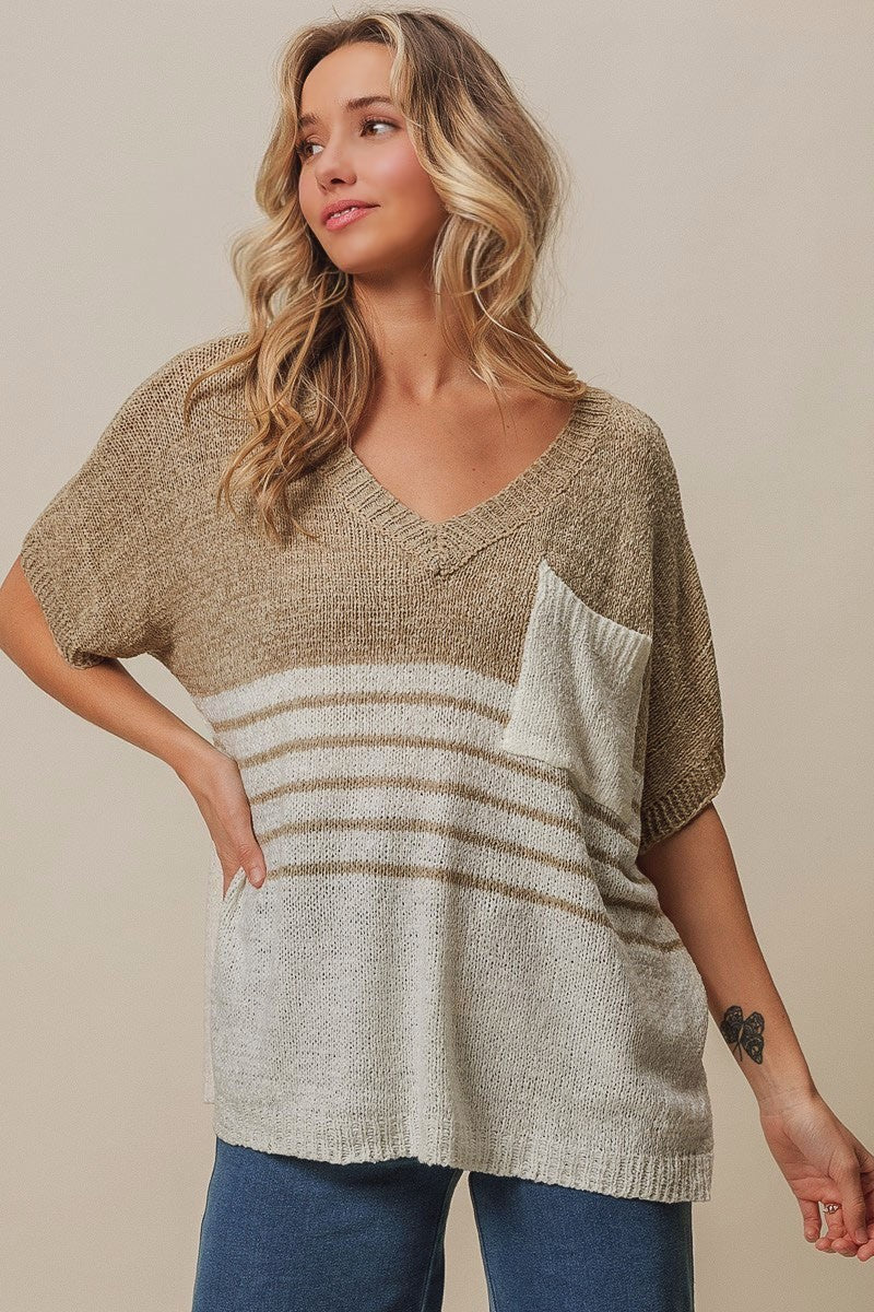 Along The Way Striped Sweater