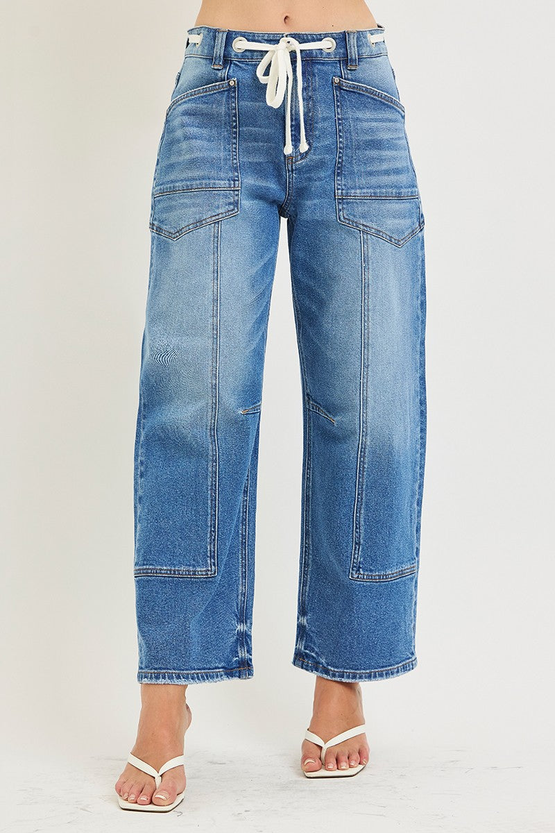 Make It Happen Slouchy Crop Barrel Denim