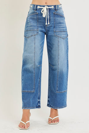 Make It Happen Slouchy Crop Barrel Denim