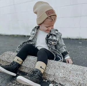 *PRE-ORDER* Leather Patch Beanie