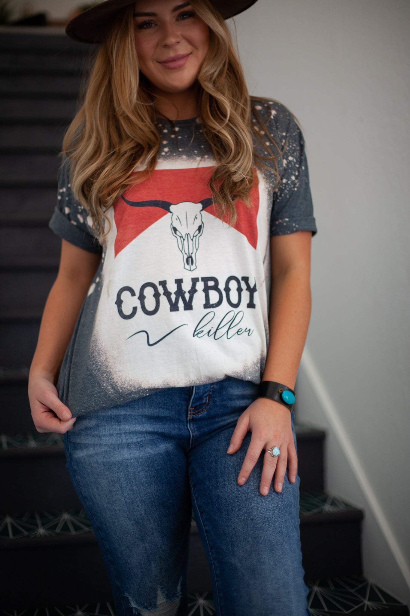 Cowboy Killer Bleached Graphic Tee