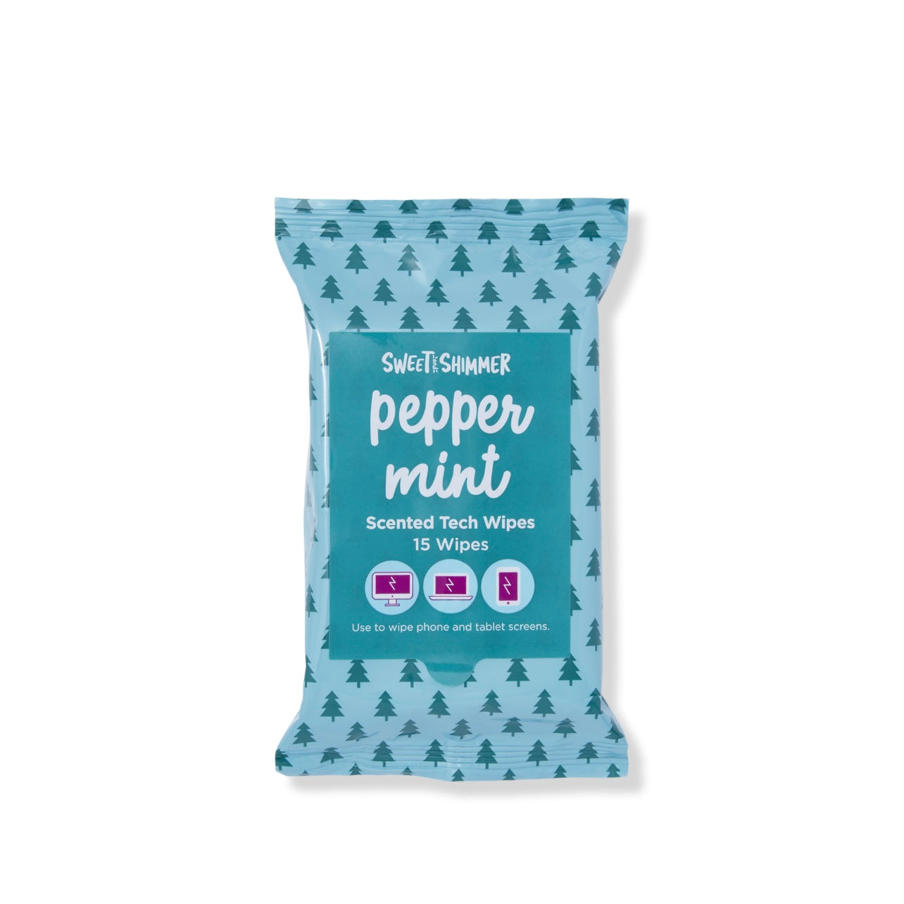 Peppermint scented tech wipes