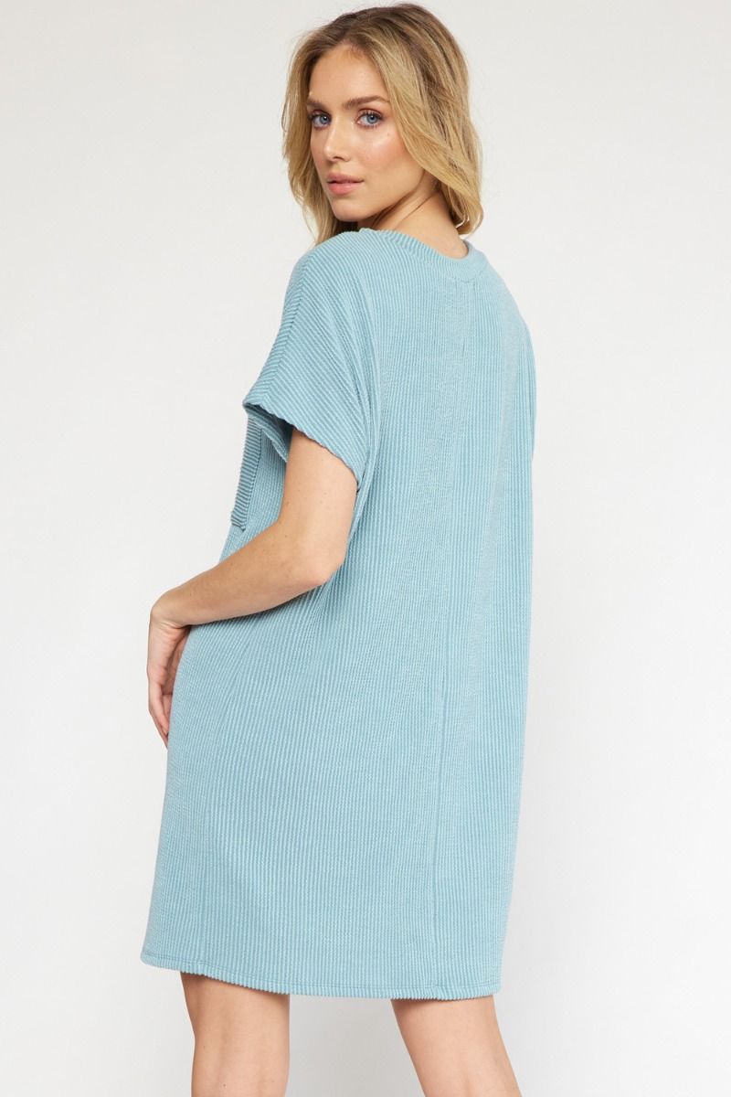 One Of Us Ribbed T-shirt Dress