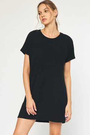 One Of Us Ribbed T-shirt Dress