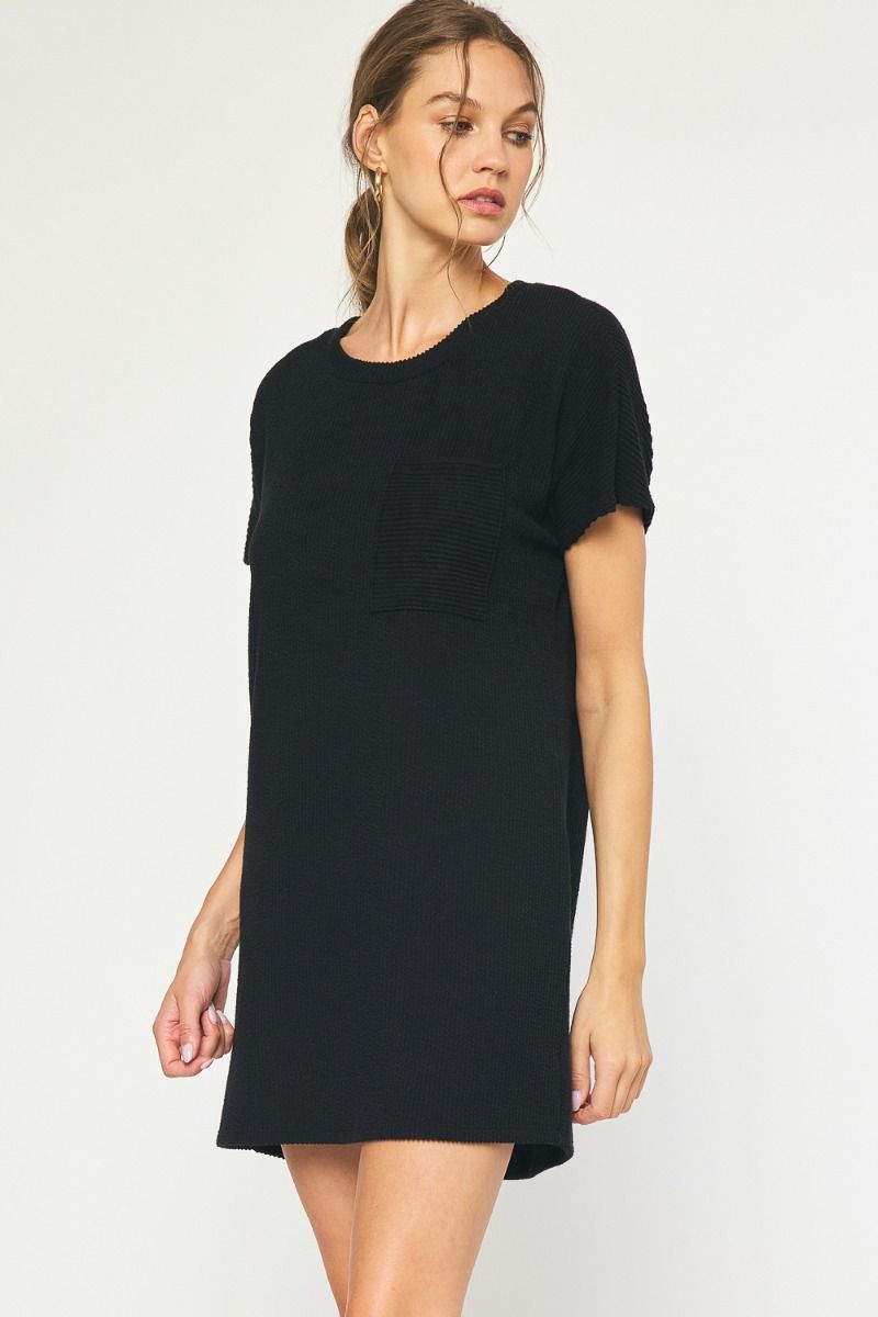 One Of Us Ribbed T-shirt Dress