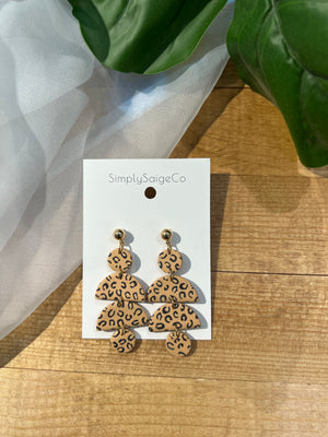 In The Wild Four Tier Clay Earrings