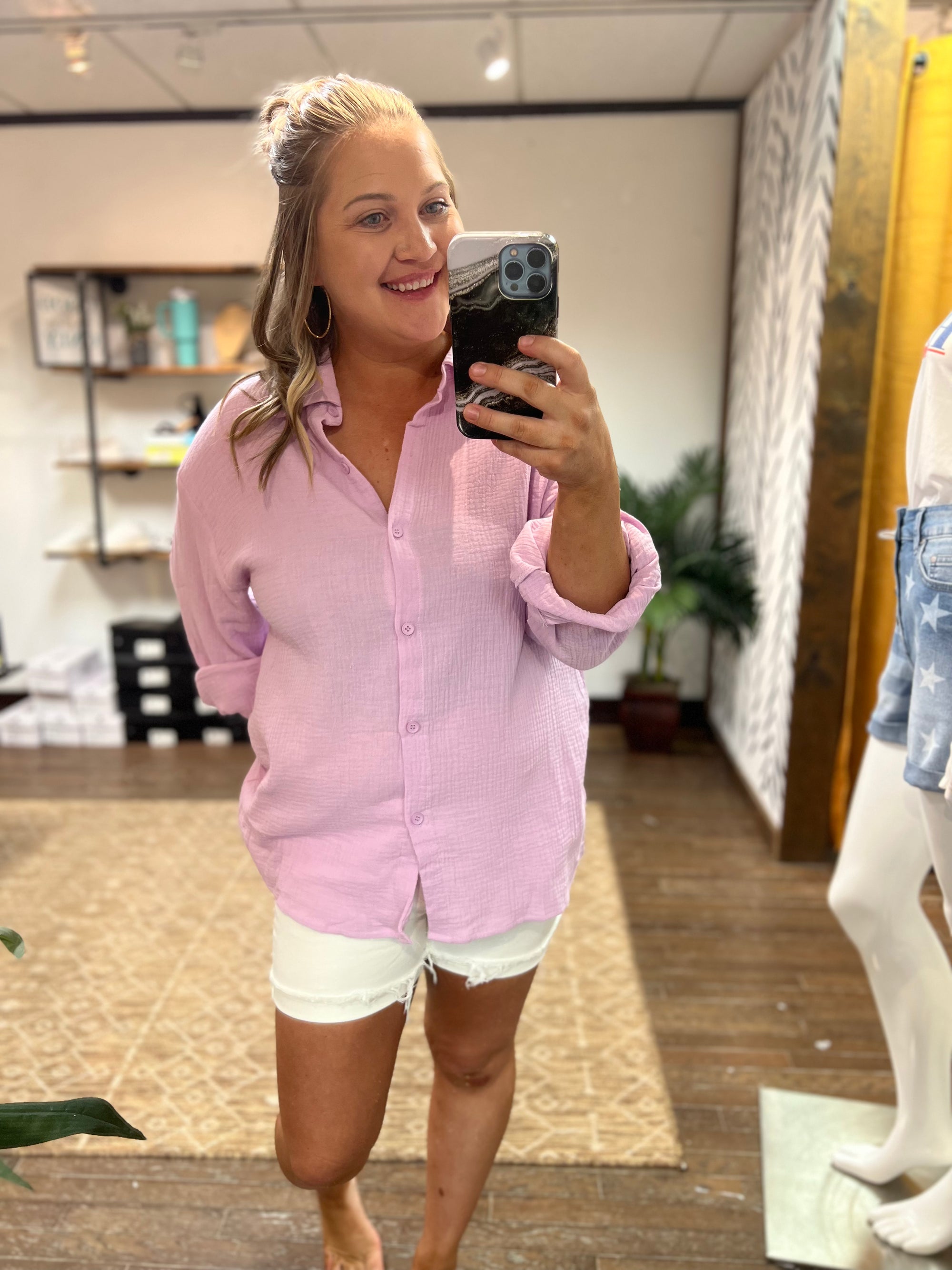 A Little Love Button Down Top