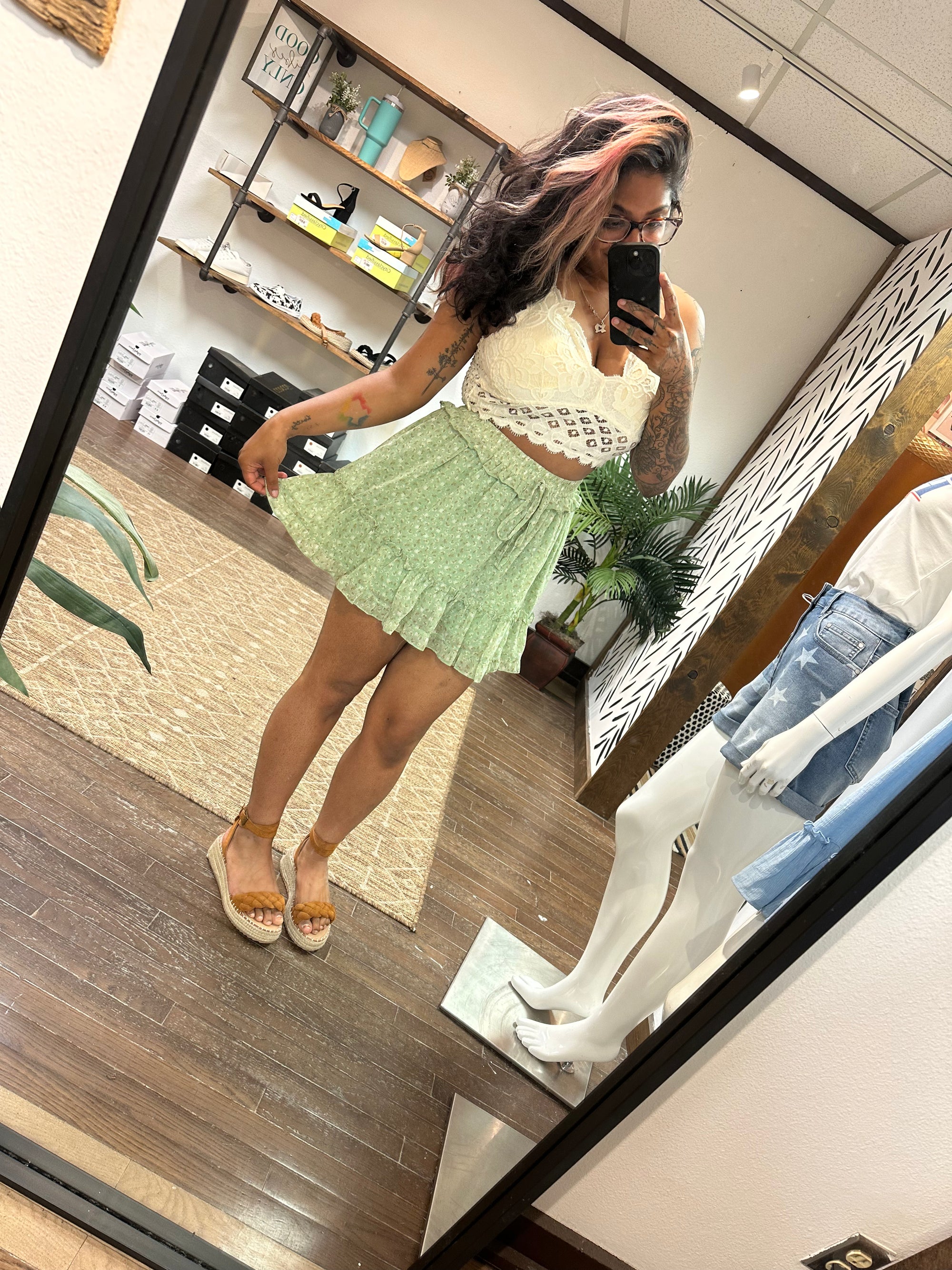 Find An Excuse Floral Skort