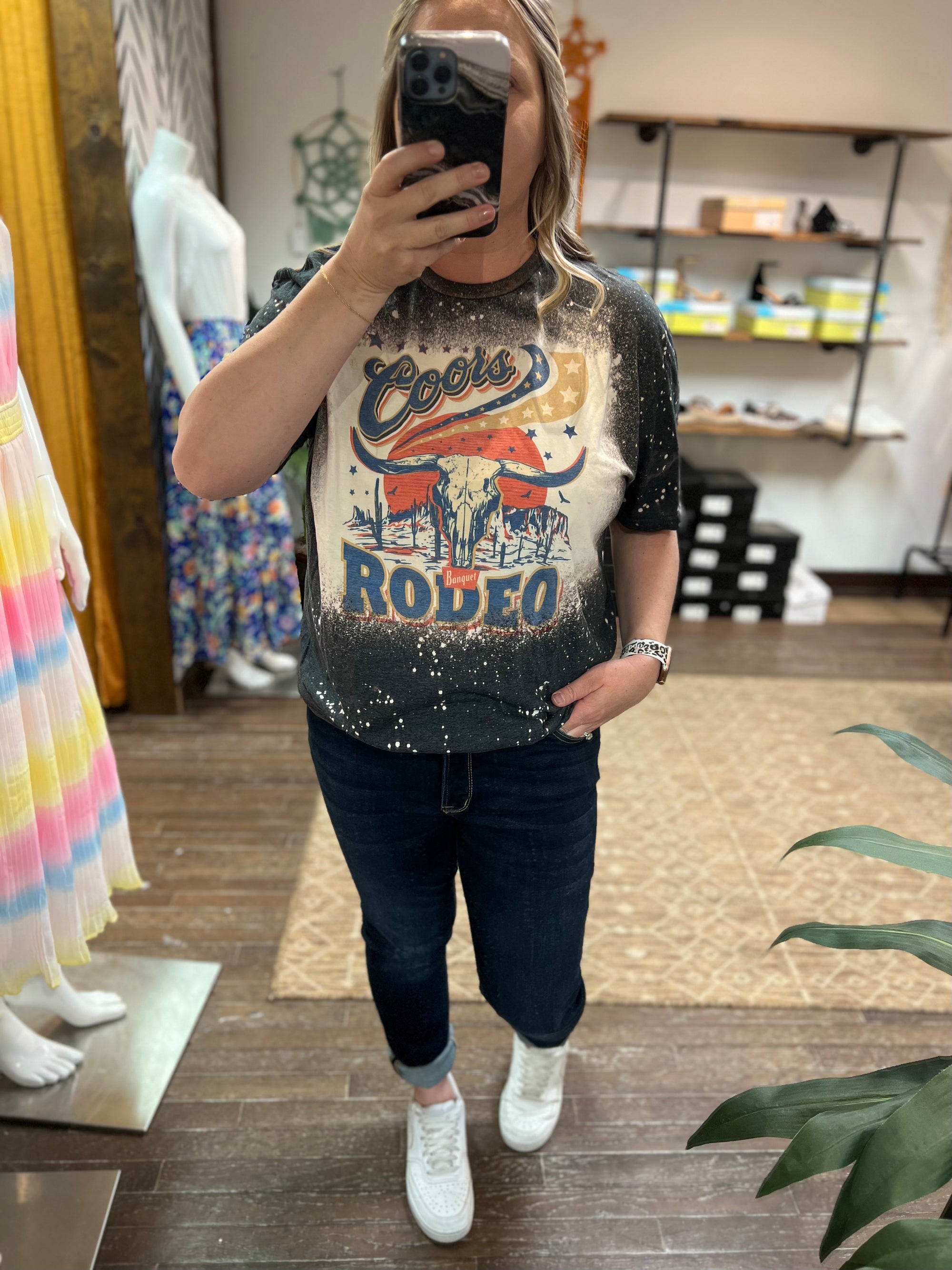 Coors Rodeo Bleached Graphic Tee