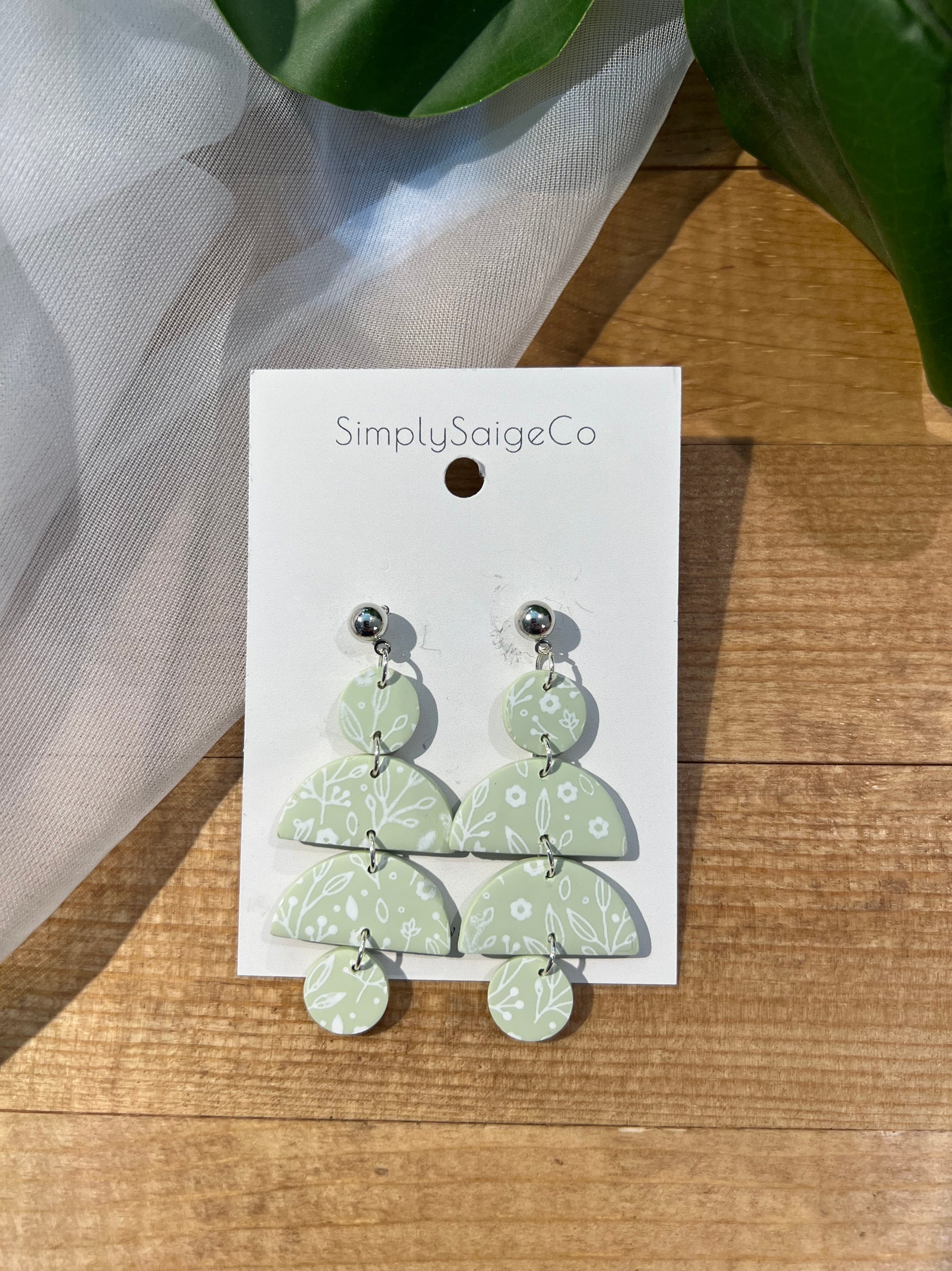 In The Wild Four Tier Clay Earrings