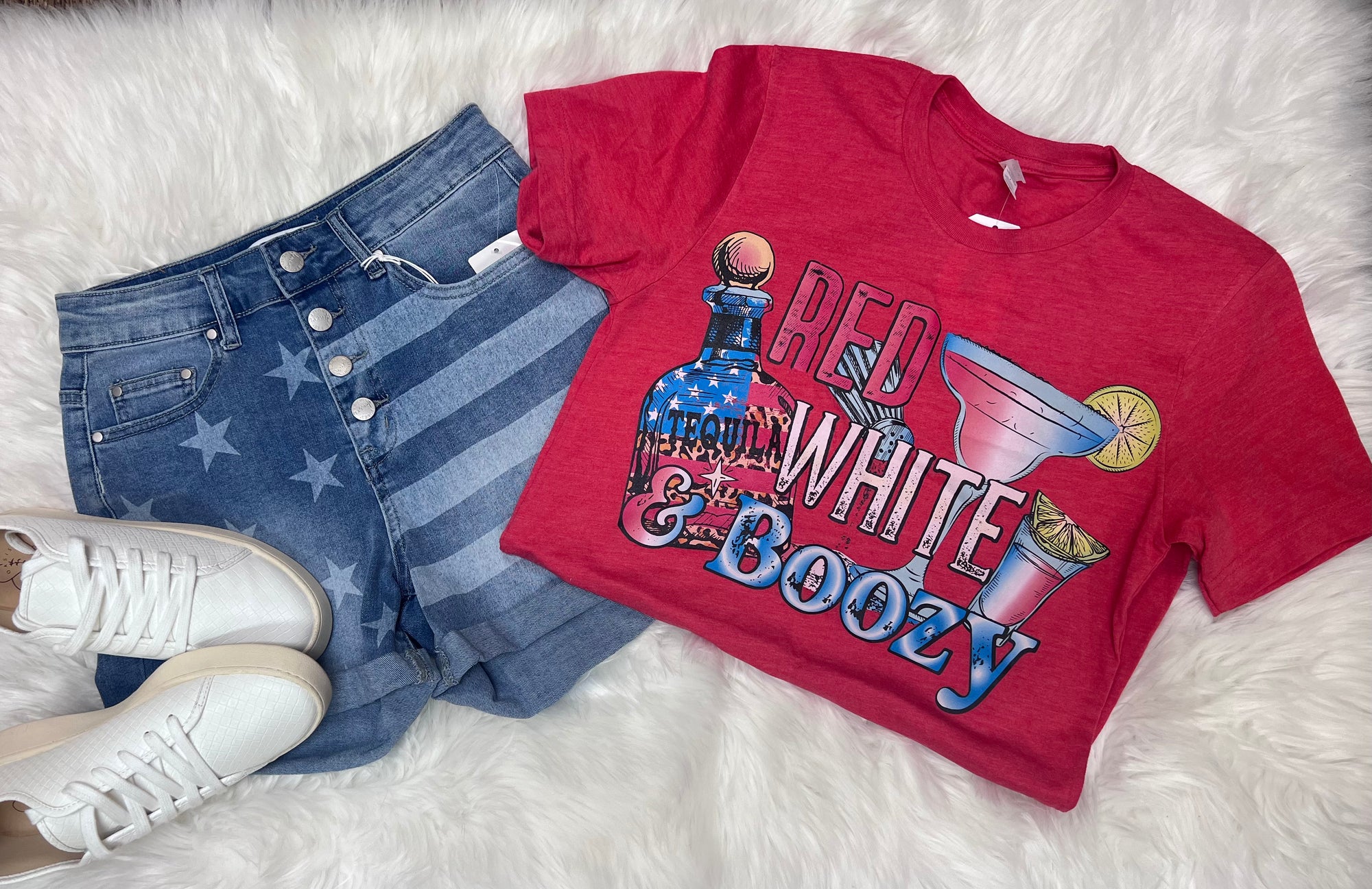 Red White & Boozy Graphic Tee