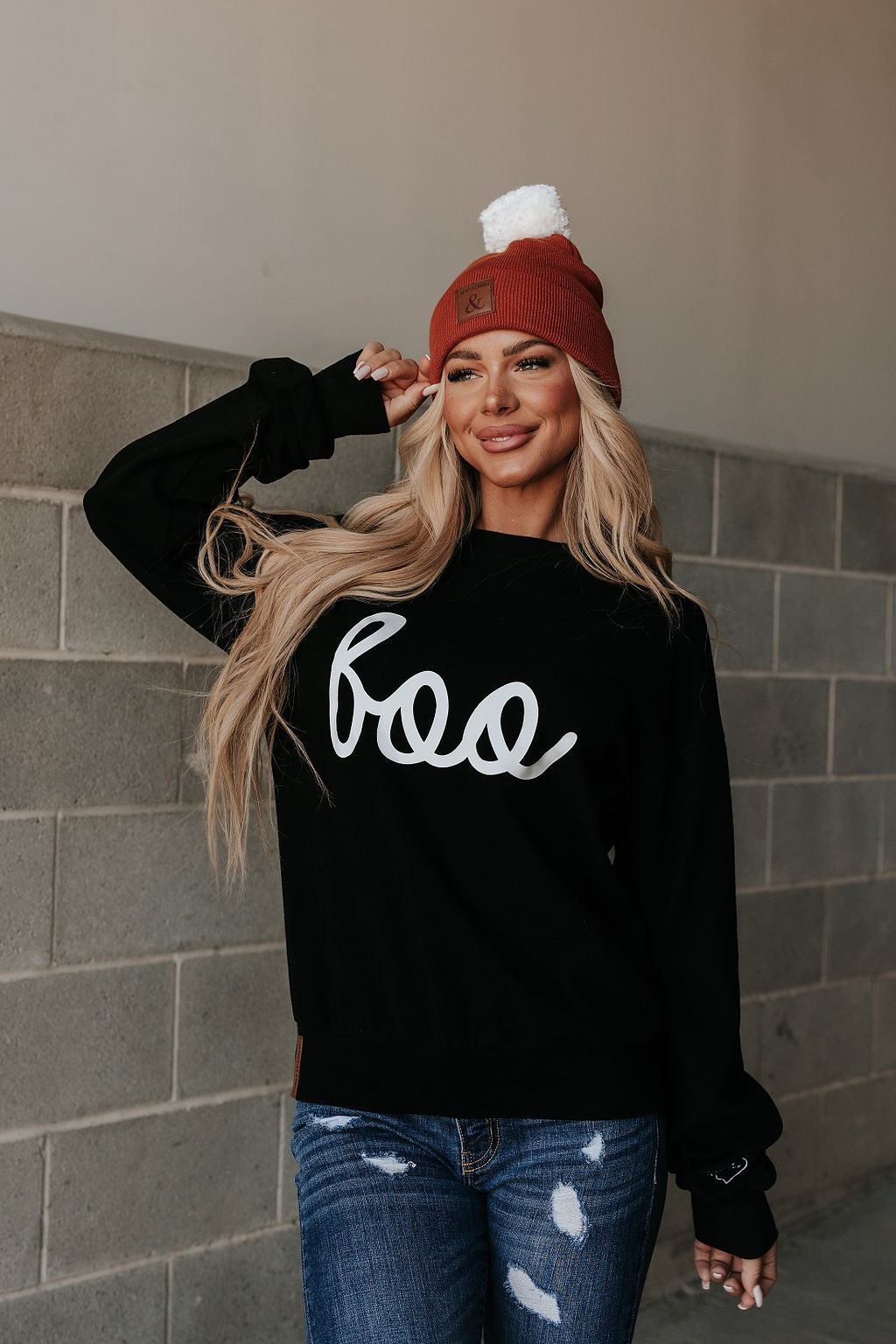 Boo’d Up Ampersand Ave University Pullover