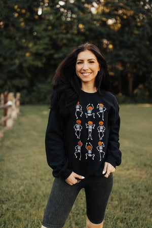 Dancing Skeleton Graphic Sweatshirt