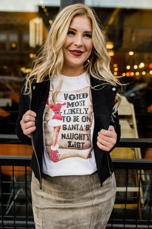 Santa's Naughty List Graphic Tee
