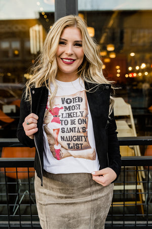 Santa's Naughty List Graphic Tee